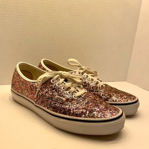 Rainbow Glitter Sparkle Vans Sz 9 W, 7.5 M